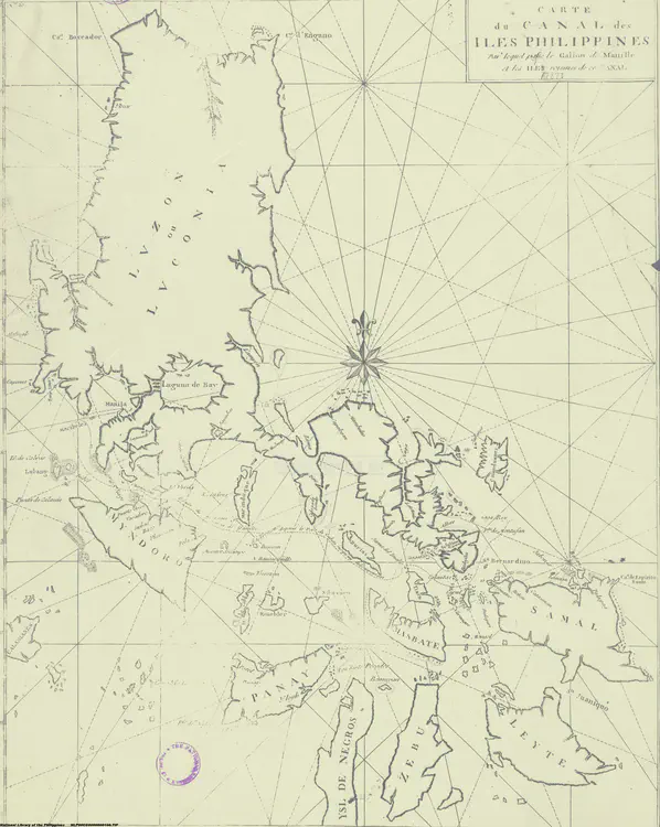 Carte Du Canal des Iles Philippines