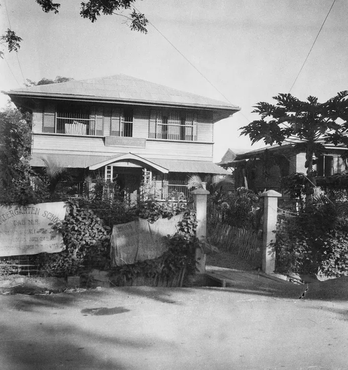 (Cabanatuan, NE 1933). Cabanatuan & Bongabong Road, Nueva Ecija. Dec. 30 '33. Methodist girls' dormitory.